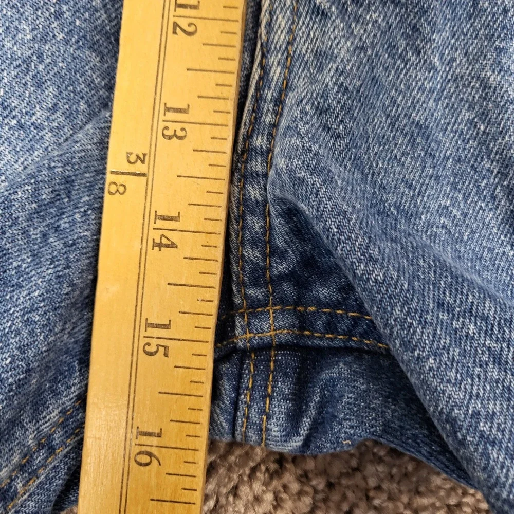 Carhartt B172 DST Flannel Lined Jeans Men 44x32 Blue Excellent Relaxed Fit Denim